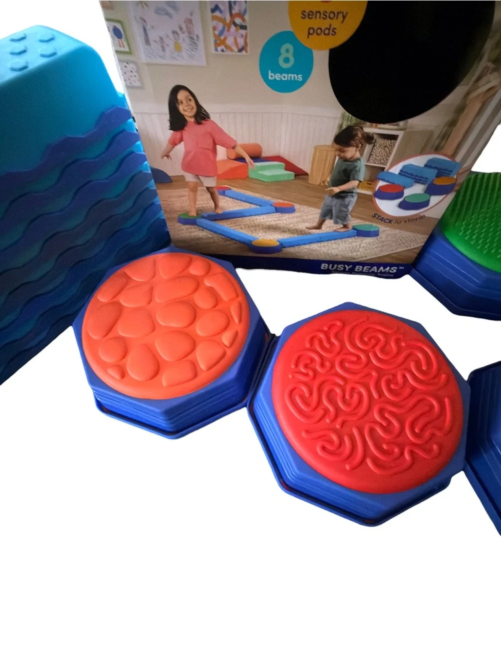Battat Busy Beams 13-Piece Sensory Balance Obstacle Course